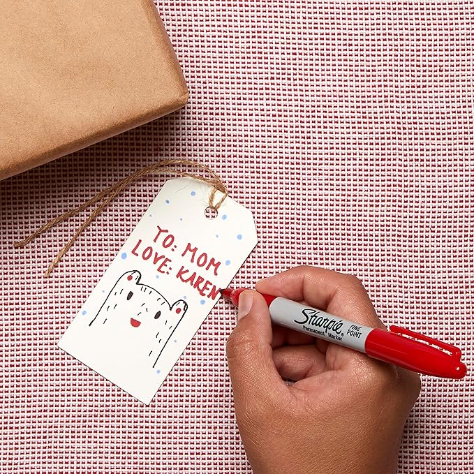 Sharpie Permanent Markers, Fine Tip, Red, 36 Count - Marks on Paper, Plastic, Metal, Wood, Perfect for Drawing, Coloring, Posters, Home, Office Supplies