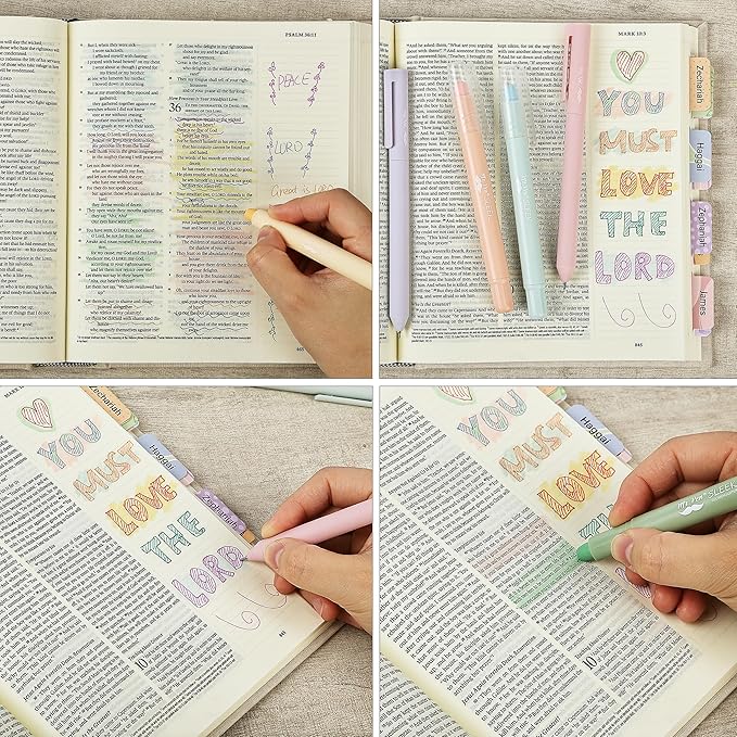 Mr. Pen- Bible Highlighters and Pens, 10 Pack, Gel Highlighters and Pens, Bible Journaling Kit
