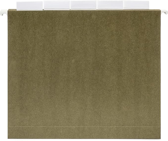 50 Extra Capacity Hanging File Folders, Heavy Duty Expanding Hang Folders with 2’’ Expansion, Standard Letter Size, Designed to Store Bulky Files, 50 Pack